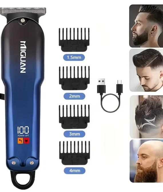 Professional Hair Clipper with Digital Display – USB Rechargeable