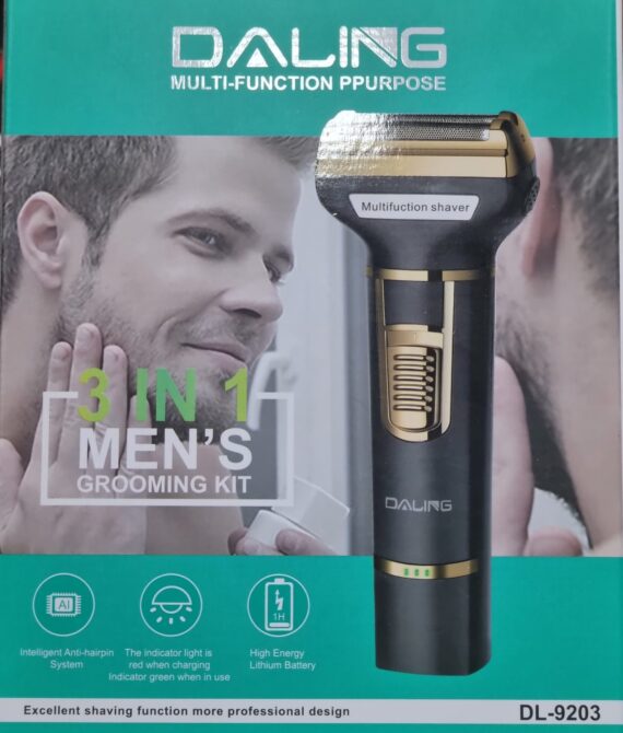 DALING 3 in 1 Nose Hair Trimmer Hair Clipper Grooming Kit Multi-functional Double Blade Electric Shaver