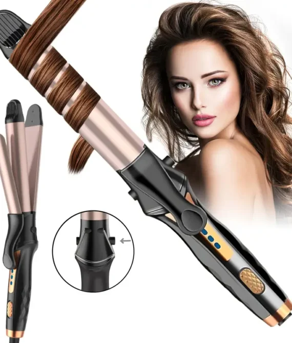 Professional Ceramic Curling Iron & Straightener 2-in-1 Styling Tool