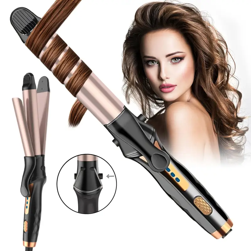 Professional Ceramic Curling Iron & Straightener 2-in-1 Styling Tool
