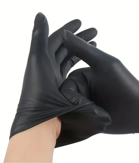 100pcs Disposable PVC Synthetic Gloves, High Elasticity, Beauty Salon & Household Cleaning Hand Covers