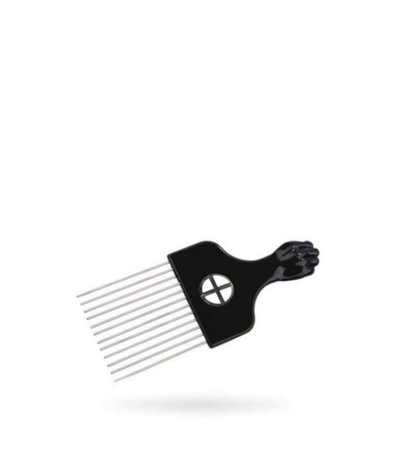 Afro Metal Fist Pick Comb