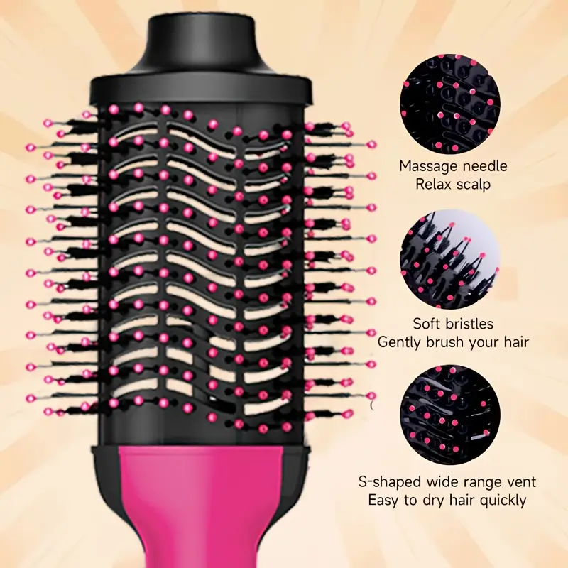 One Step Multi-Functional Hand Hair Dryers Hot Comb - Image 2